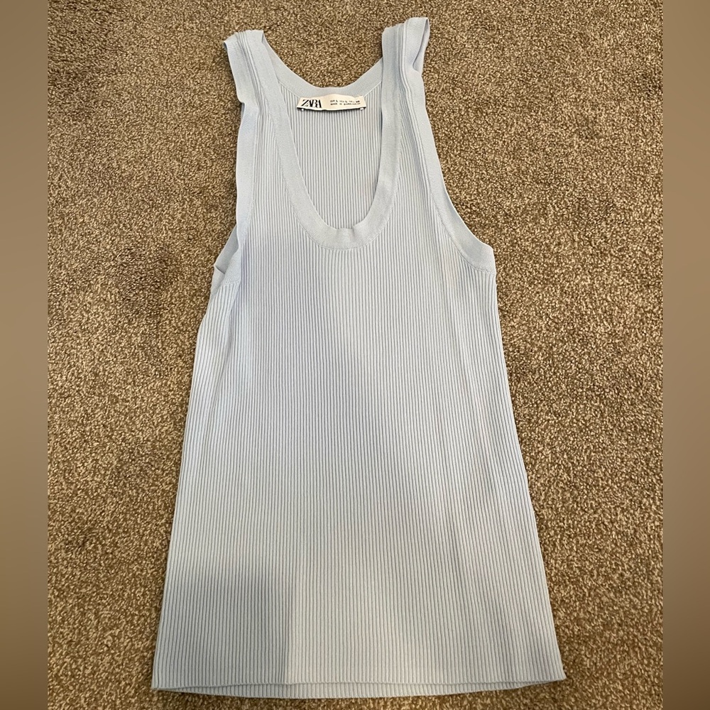 5 for $30 Zara baby blue tank top